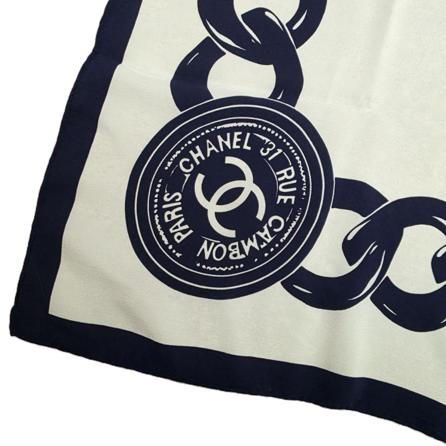 CHANEL（シャネル） ココマーク チェーン ロゴプリント 大判スカーフ