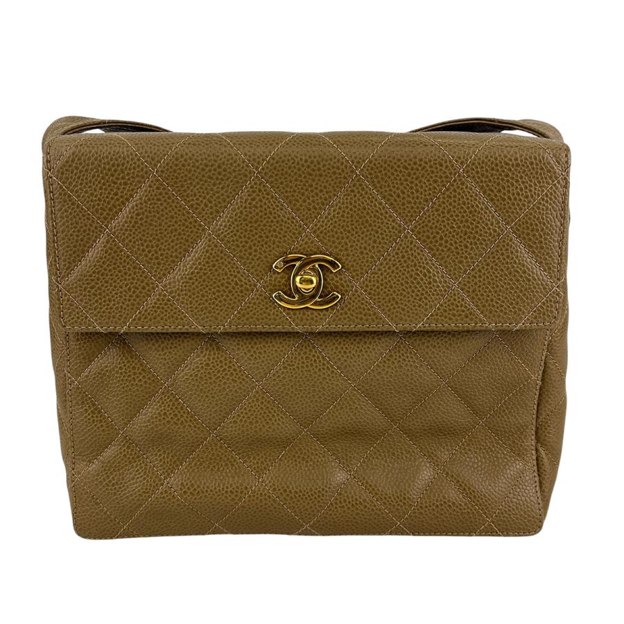 週末限定値下げ【CHANEL】マトラッセ ベージュ キャビアスキン シャネル CHANEL マトラッセ25 A01112 ベージュ ゴールド金具 キャビア