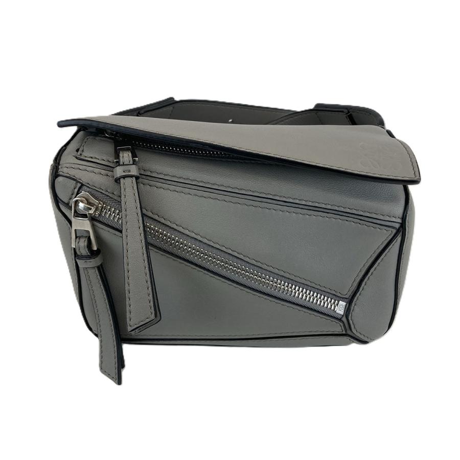 LOEWE（ロエベ） パズル バムバッグ ボディバッグ レザー グレー
