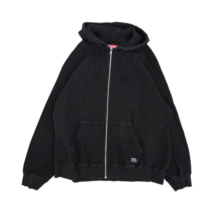 Supreme ブラックパーカー フルジップ　サーマル Supreme（シュプリーム） Supreme Hooded Zip Up Thermal サーマル