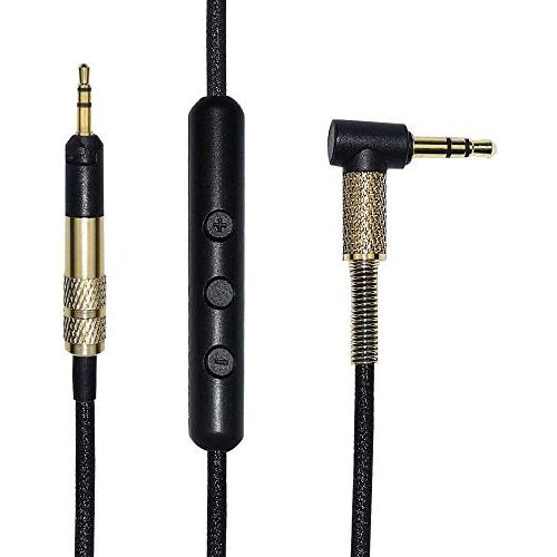 インラインマイクボリュームコントロールを備えた交換用オーディオケーブル延長コード、ゼンハイザーHD598 HD558 HD518 HD598