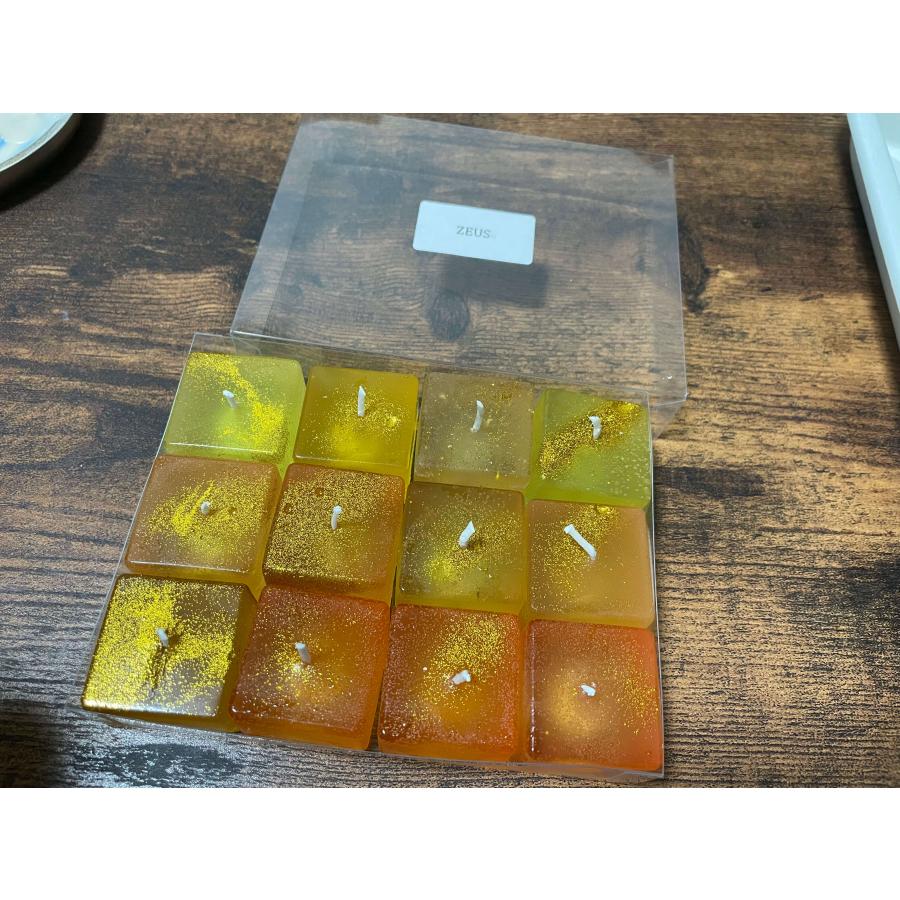 ダイスキャンドルクリアカラーアソート12個セット ジェルワックス アロマキャンドル ほのかな桜の香り