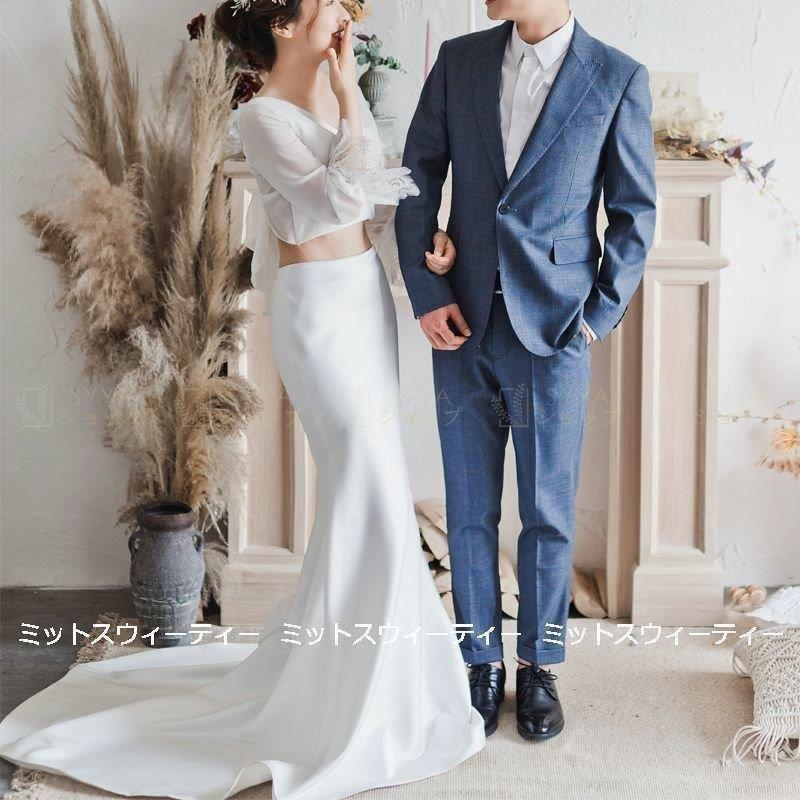 古典 ウエディングドレス 二次会 花嫁 前撮り セパレート トレーン ウェディングドレス ロングドレス 結婚式 大人 エレガント シンプル リゾートドレス ワンピース Aライン サイズ M Cienciadigitaleditorial Com