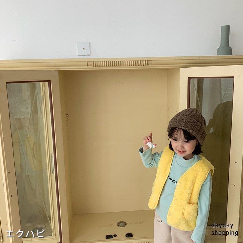 ボアベスト 子供服 キッズ ベビー ふわふわ もこもこ ボアフリース 裏起毛 防寒 秋冬 暖かい 厚手 前開き 無地 シンプル アウター あったか 保｜pay｜09