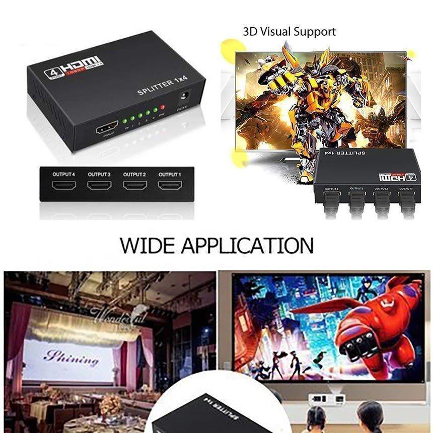 HDMIスプリッタ 4出力 HDMI分配器 4画面 1入力 4Ｋ 1080Ｐ フルウルトラHD 3D プレゼン 会議 BUNPAI4｜pay｜03