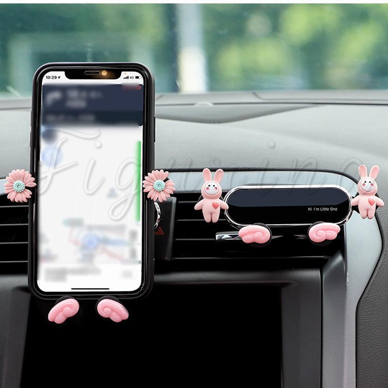 車載ホルダー スマホスタンド スマホホルダー 軽量 アクセサリー 可愛い 携帯 iPhone 車載用 スマホ対応 エアコン吹き出し口取り付け 落下防止｜pay｜05