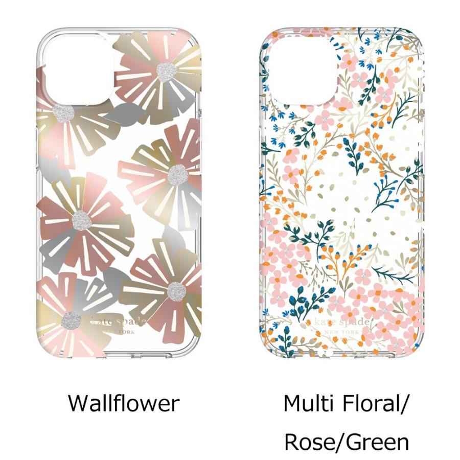 kate spade ケイトスペード スマホケース ハード ケース iPhone13 花柄 クリア 2021 KSNY Protective HS Case Multi Floral Rose Green｜paypaystore｜08
