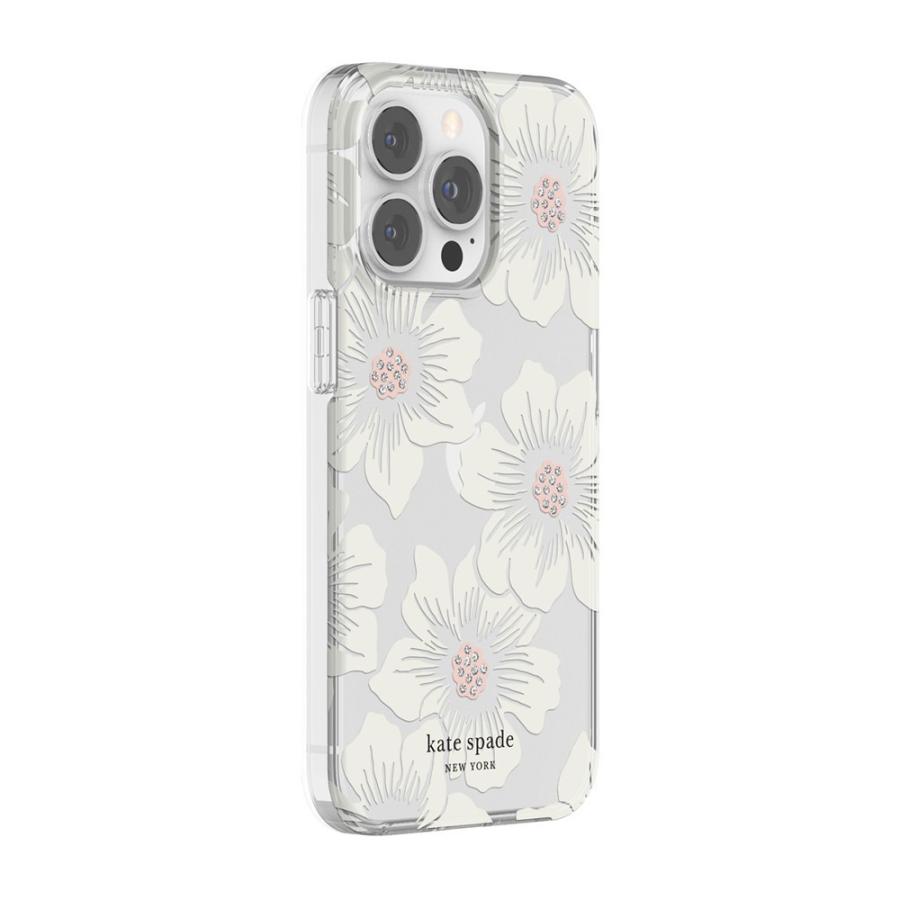 kate spade ケイトスペード スマホケース ハード ケース iPhone13Pro 花柄 クリア 2021 KSNY Protective Case Hollyhock Floral Clear｜paypaystore｜06