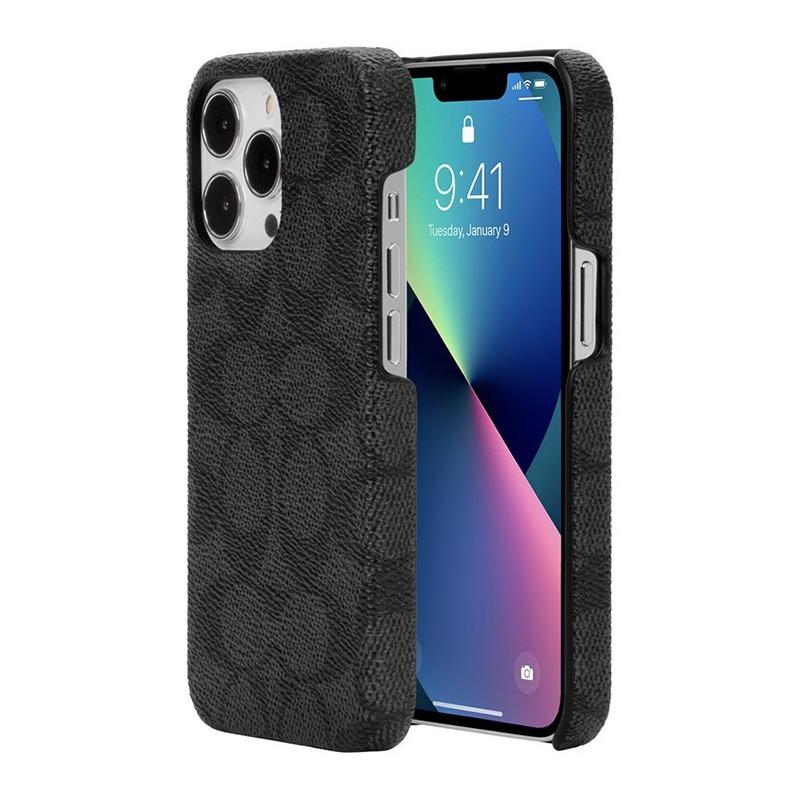 COACH コーチ スマホケース ハード ケース iPhone13Pro PVCレザー
