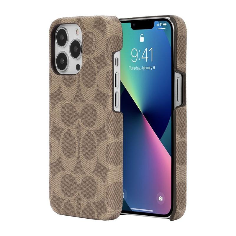COACH コーチ スマホケース ハード ケース iPhone13Pro PVCレザー