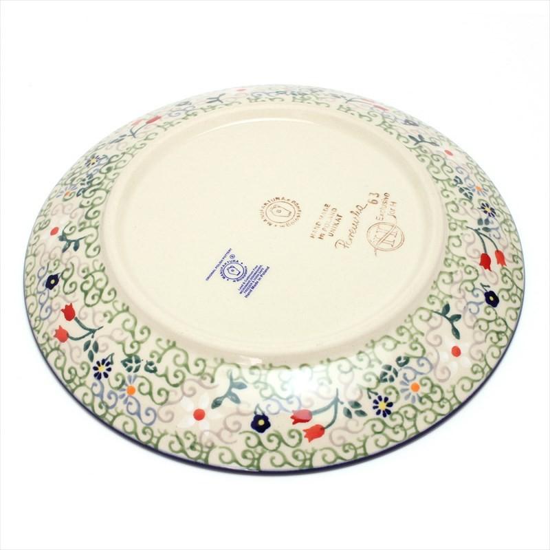 ポーランド食器 皿 プレートM 22cm T134-EO36 ポーリッシュポタリー 