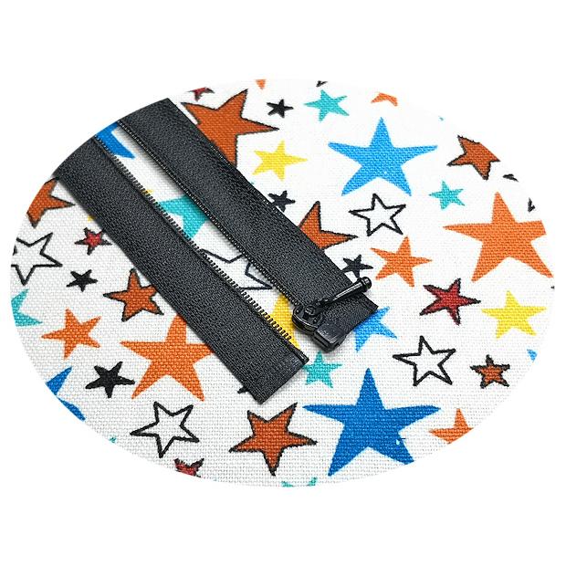 ドール用 限定特価 10cmミニオープンファスナー 黒