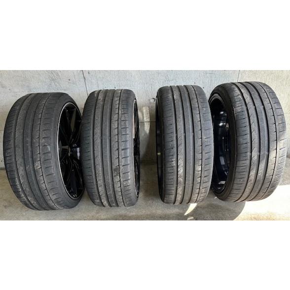 VW ブラック 19インチ ホイールセット　ゴルフ7、5 超希少 美品】フォルクスワーゲン ゴルフR 純正オプション