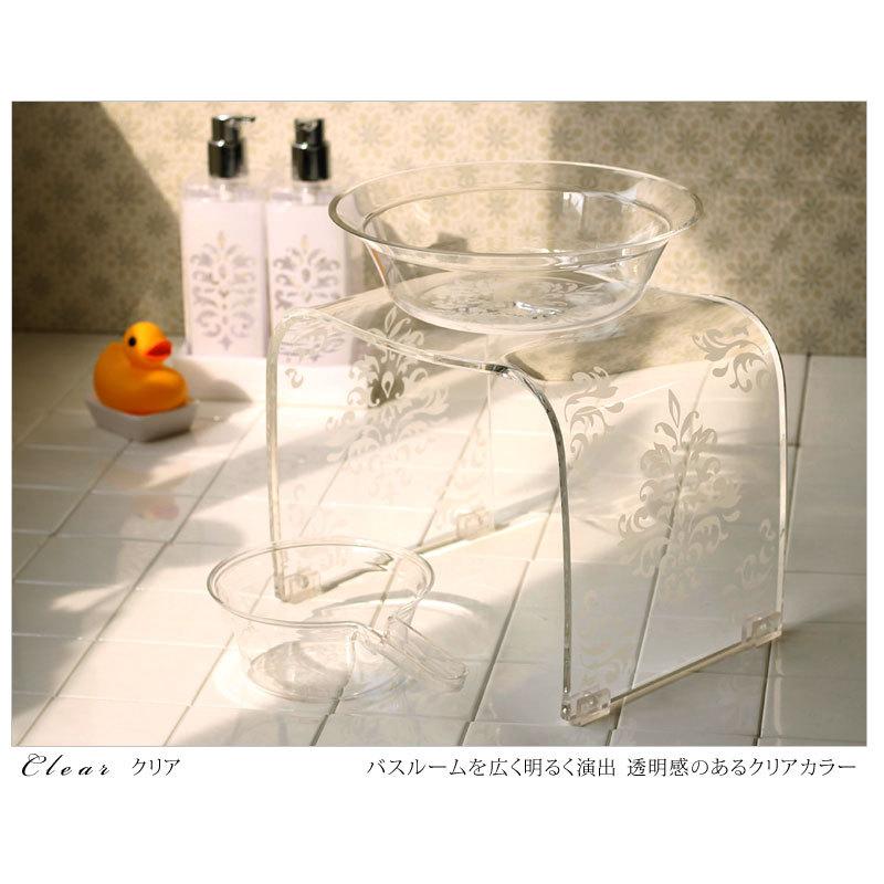 バスチェア ３点セット 送料無料 おしゃれ 安い アクリル 風呂椅子 高