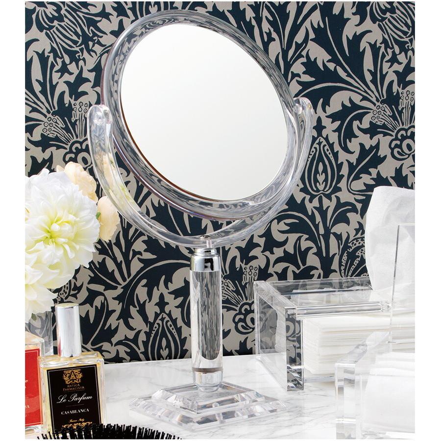 鏡 卓上ミラー スタンドミラー アクリル製 拡大鏡 3倍 等倍 両面 2面