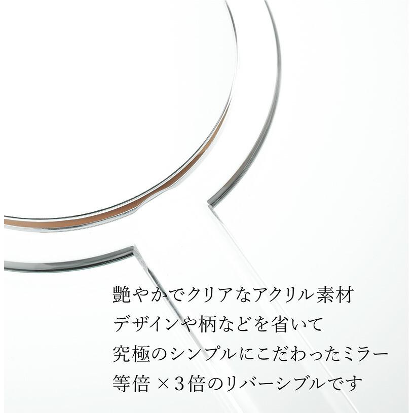 手鏡 ハンドミラー 卓上ミラー スタンドミラー 2ウェイ アクリル 拡大