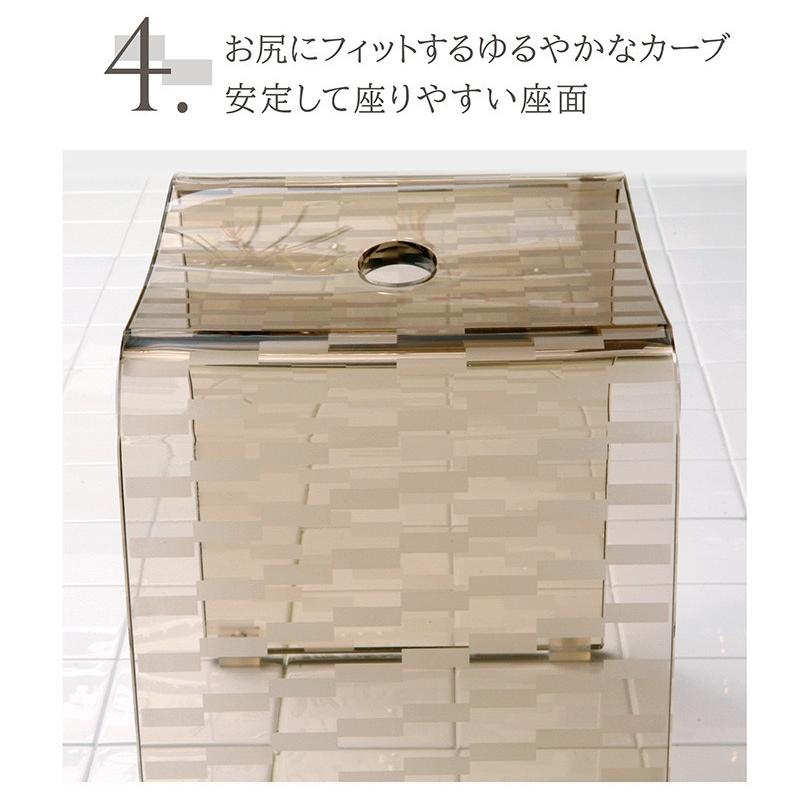 バスチェア 単品 おしゃれ 送料無料 安い 高級 風呂椅子 風呂イス 高さ31cm エスカーラ 幾何学柄 チェック柄 ばすちぇあ シンプル モダン 5113 パウダーバス ヒーリング 通販 Yahoo ショッピング
