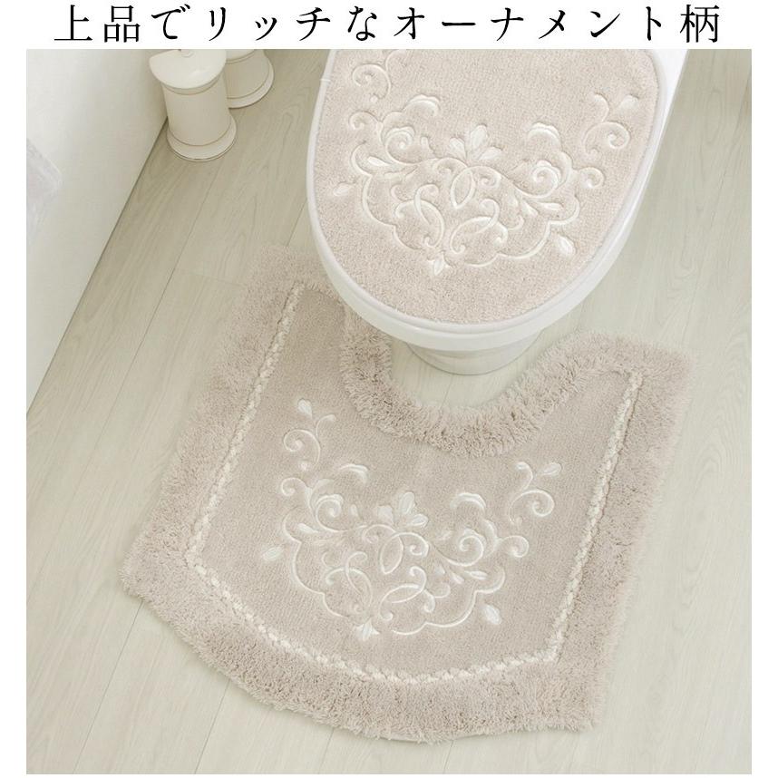 送料込 トイレマット おしゃれ 安い 洗える 単品 62 62 オーナメント アラベスク柄 ダマスク柄 エレガント ピンク アイボリー グレー ブリンク Www Zigamacss Rw