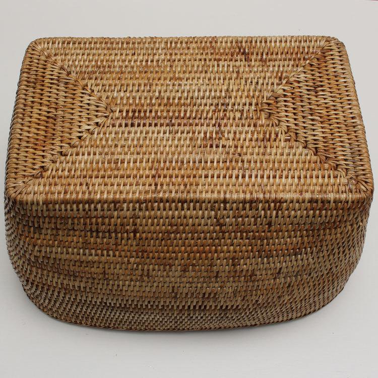 籐 かご 籐のかご バスケット 収納 洗濯かご ランドリーバスケット L