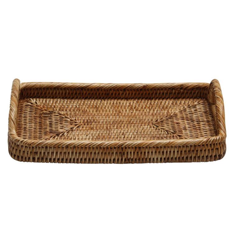 籐 かご 籐のかご トレイ 収納 トレー お盆 ブレックファーストトレー