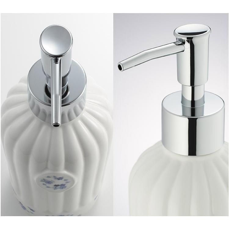 ディスペンサー ソープディスペンサー おしゃれ 安い あすつく 陶器 白磁 液体用 300ml シェリーフルール 花柄 ブルー 詰め替え用 ソープボトル Cheriefleur Dispenser パウダーバス ヒーリング 通販 Yahoo ショッピング