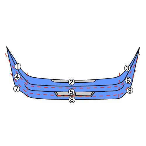 タント ジャンク品◇タント☆L375S リア バンパーフェース フェイス 