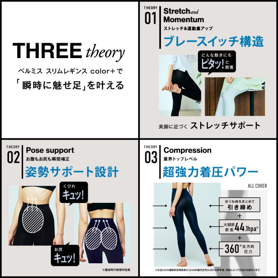ベルミス BELMISE スリムレギンス color＋ 4枚セット カラー