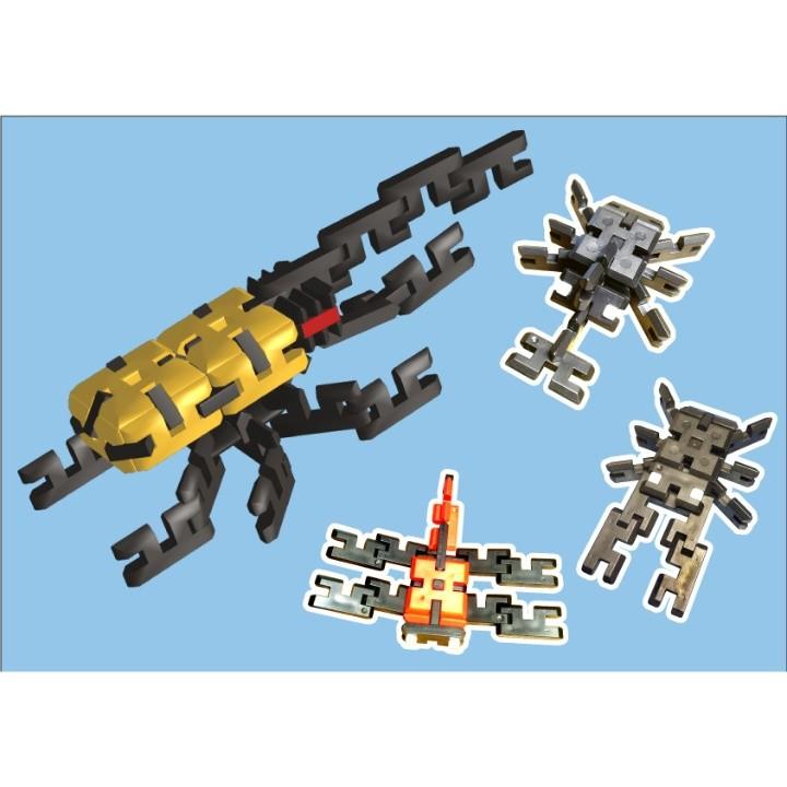 ピーブロック「昆虫・いきものセットDX」知育玩具　教材　組み立て　創造力 複数生き物　 |  | 01