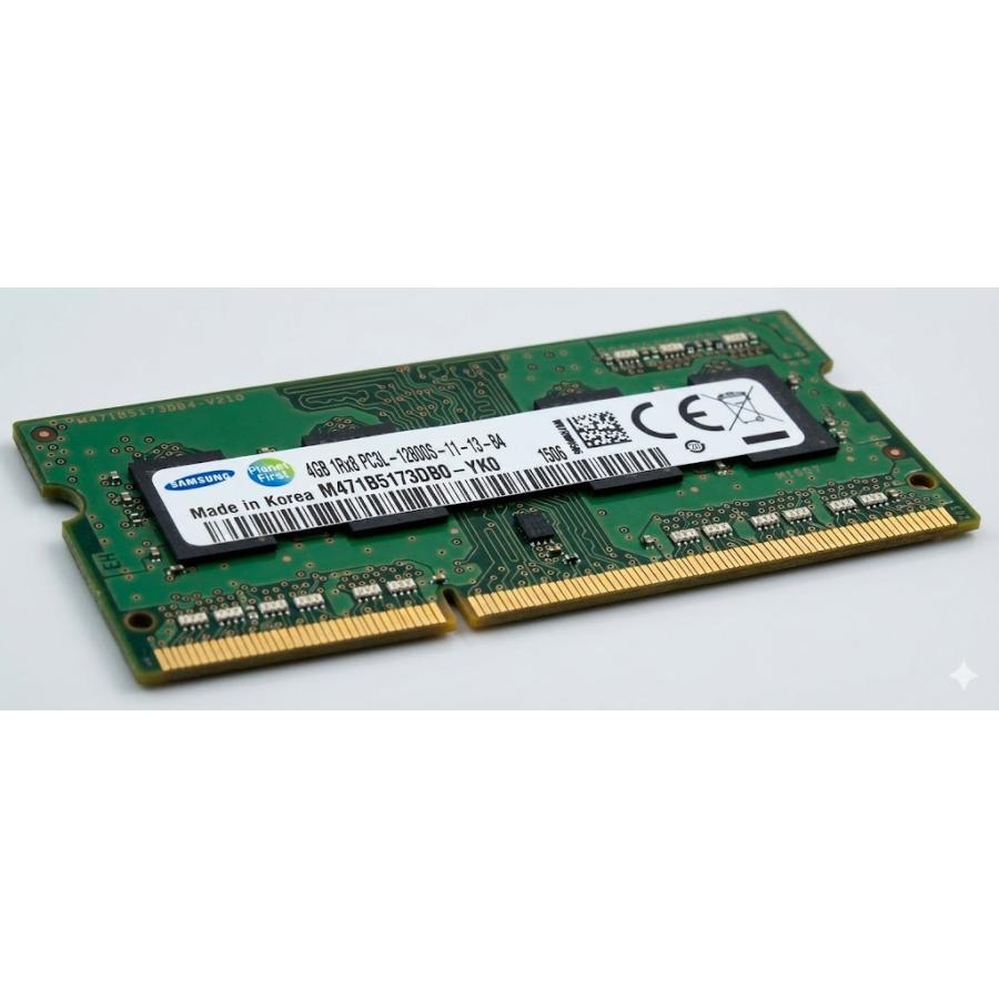 【SAMSUNG】4GB DDR3L-12800 ノートPC用 メモリ SO-DIMM SODIMM 低電圧 1.35v M471B5173DB0-YK0 | 