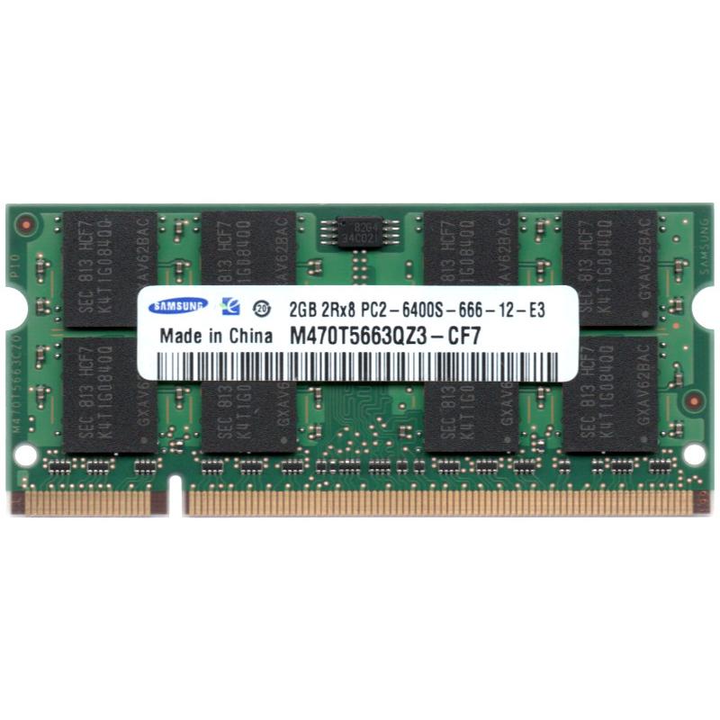 SAMSUNG M470T5663QZ3-CF7 2GB DDR2-6400 SO-DIMM ノートPC用 バルク ...