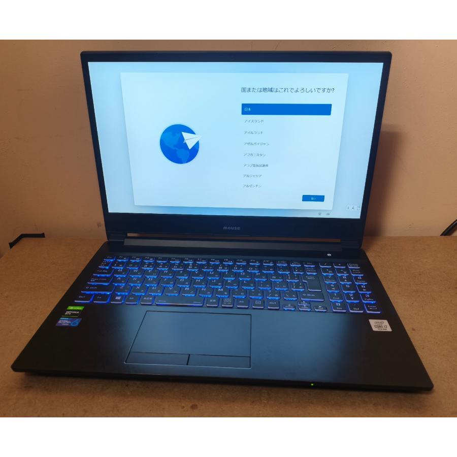 美品】Mouse G-TUNE E5-CML Core i7-10750H 8GB メモリ 512GB SSD