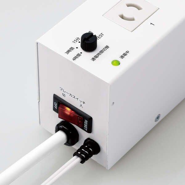 ELECOM（エレコム） 【10個セット】 4口タップ 2P抜け止め 3m 輪番機能 