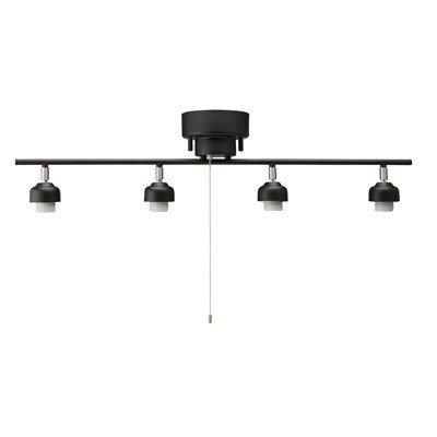 ブラックシーリングライト 4灯 楽天市場】[幅52.5cm] 4灯シーリングライト (LI-ZU X ブラック) ニトリ