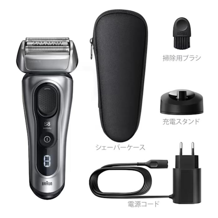 ブラウン メンズシェーバー シリーズ8 8617s シルバー 電気シェーバー Series8 最大60分使用可能の画像