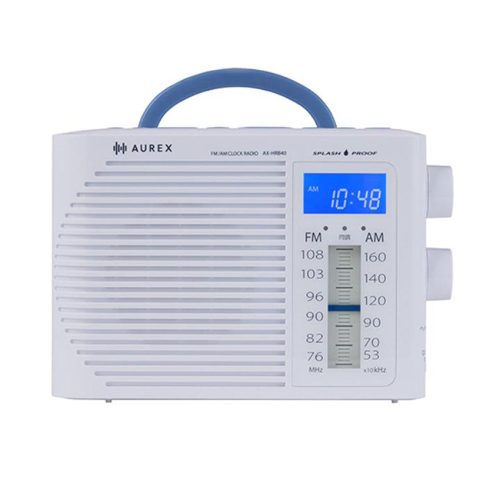 東芝 防滴クロックラジオ AX-HRB40-W ホワイト ワイドFM | TOSHIBA | 01