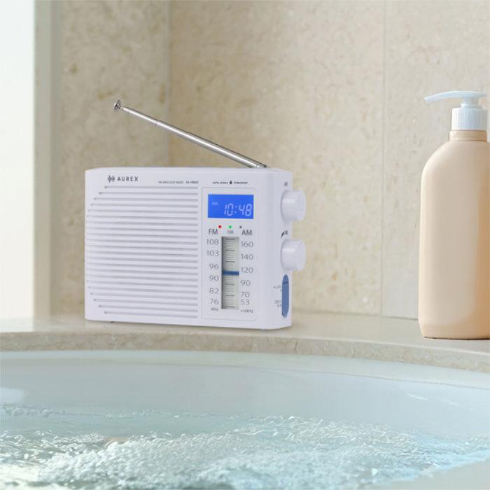 東芝 防滴クロックラジオ AX-HRB40-W ホワイト ワイドFM | TOSHIBA | 03
