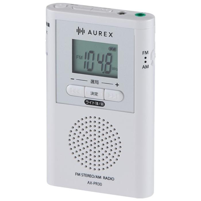 TOSHIBA（東芝） ポケットラジオ AUREX LEDライト付き デカ文字液晶