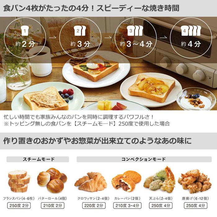 BRUNO（ブルーノ） BRUNO crassy+ スチーム＆ベイク トースター 食パン