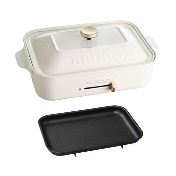 BRUNOコンパクトホットプレート BOE119ホワイト 新品未使用 BRUNO（ブルーノ） コンパクトホットプレート 平面プレート BOE119-WH