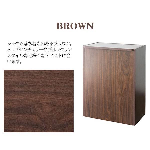 MIYATAKE ゴミ箱 45L 木製 キッチンペール Chere シェール DB-650R-BR ブラウン_15