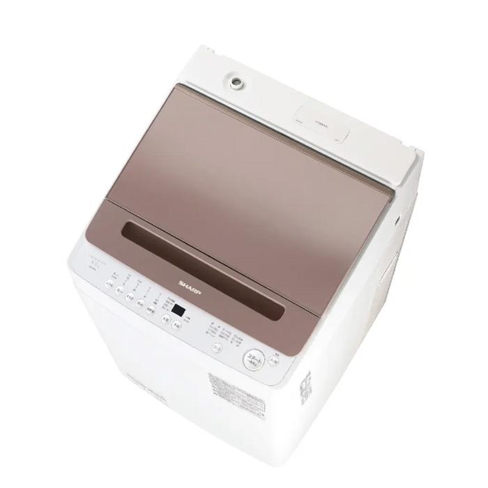 SHARP（シャープ） 全自動洗濯機 穴なし槽 ES-GV9J-T ライトブラウン 