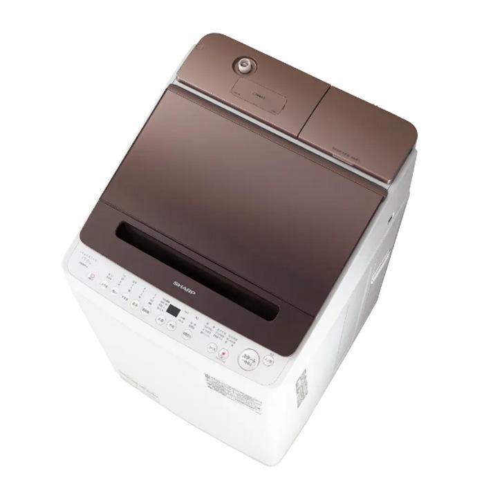 SHARP（シャープ） 全自動洗濯機 穴なし槽 ES-SW11J-T ダークブラウン 