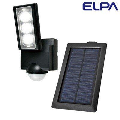 ELPA エルパ 屋外用LEDセンサーライト 1灯 ソーラー式 ESL-311SL ブラック 朝日電器