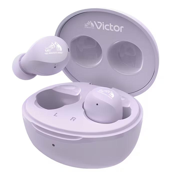 Victor HA-A22T ワイヤレスイヤホン　パープル Victor(オーディオ) ビクター ノイキャン搭載 ワイヤレス