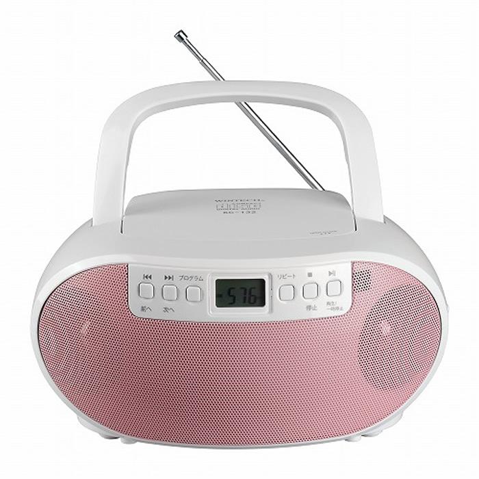 WINTECH（ウィンテック） WINTECH CDラジオ KC-132WP ホワイト×ピンク