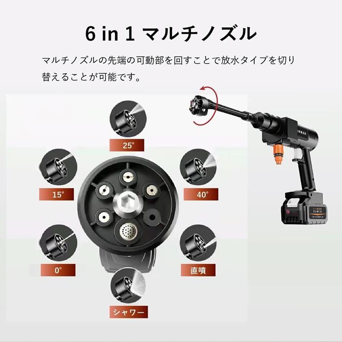 M-WORKS 充電式モバイル高圧洗浄機 MW-MHC66 ブラック サイエル
