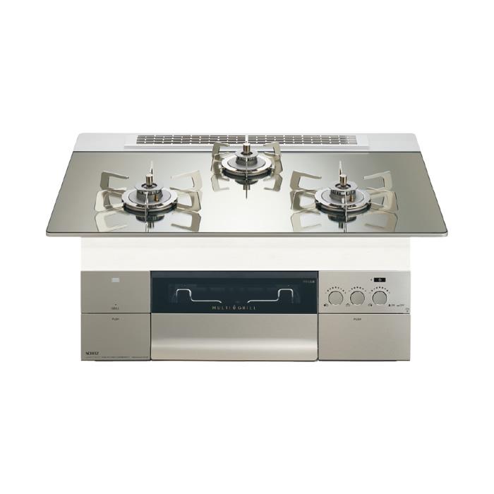 ノーリツ 都市ガス用 75cm天板ビルトインコンロ PROGRE FLAT プラチナシルバー N3S23PWASKSTESC-13A ノーリツ（NORITZ） 都市ガス用 75cm天板ビルトインコンロ PROGRE FLAT
