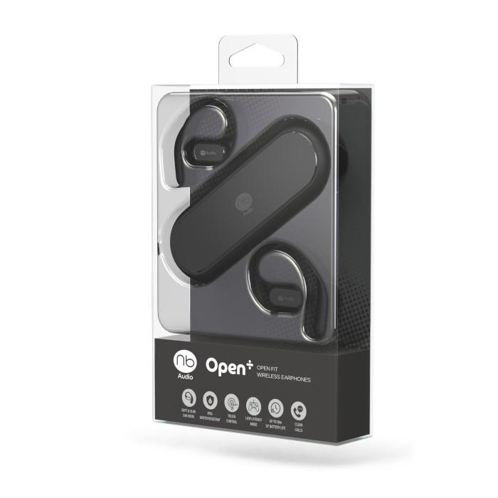 極美品☆nb Audio Open+ ワイヤレスイヤホン ブラック nb）Audio オープン型 完全ワイヤレスイヤホン Open÷ イヤースピーカー