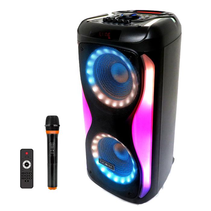 新品　チコニア　カラオケ　パーティー　スピーカー　LED 室内　屋外　野外 楽天市場】【送料無料】CICONIA コンパクト LED パーティー