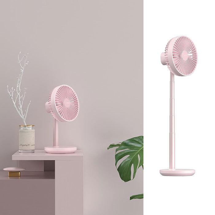 WINTECH 扇風機 充電池内蔵ポータブルデスクトップファン 伸縮首振 DF